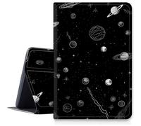 Moon Space Nebula Case for iPad 9th/ 8th/ 7th Generation 10.2 inch 2021/2020/2019 Release, Shockproof PU Leather Folding Stand Case with Auto Sleep/Wake for iPad 10.2 inch