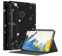 Moon Space Nebula Case for Samsung Galaxy Tab S8 Plus/Tab S7 FE 12.4 inch 2021 / Galaxy Tab S7 Plus 2020, Multiple Viewing Angles Case with S Pen Holder and Auto Sleep/Wake