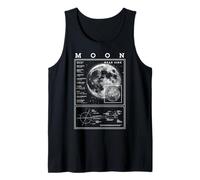 Moon Space Science Lunar Orbit Scientist Astronomy Diagram Tank Top