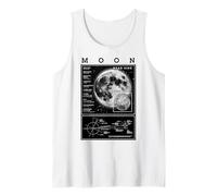 Moon Space Science Lunar Orbit Scientist Astronomy Diagram Tank Top