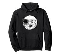 Moon Spaceship Face Trip to the Moon Voyage dans la Lune Pullover Hoodie