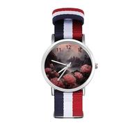 Moon Sport Watch for Men Women Nylon Strap Wrist Watch Analog Quartz Watch