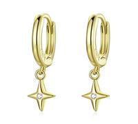 Moon Star Ear Buckle Sterling Silver Earrings Shining Lightning Guardian Eye Butterfly Hoop for Women