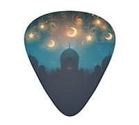 Moon Star Night Printed Guitar Picks,12 Pack Personalized Guitar Picks For Bass Acoustic Guitar Electric Guitar Includes 0.46mm/0.71mm/ 0.96mm