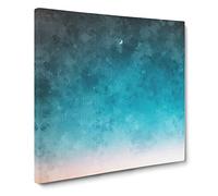Moon & Stars Above Mashhad in Iran Canvas Print | Gallery Wrapped 30mm Frame Wall Art | 20x20 inches | Ready to Hang | Modern Space Picture | Living Room Bedroom Lounge Office