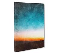 Moon & Stars Above Mashhad in Iran Canvas Print | Gallery Wrapped 30mm Frame Wall Art | 30x20 inches | Ready to Hang | Modern Space Picture | Living Room Bedroom Lounge Office
