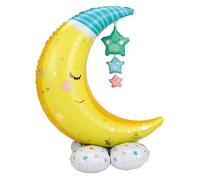 Moon & Stars Airloonz Air Fill Giant Foil Balloon 139cm / 55 in