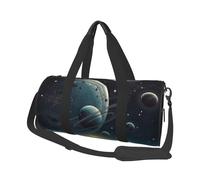 Moon Stars and Planets Round Travel Duffel Bag - Large Capacity Durable Carry-On Bag for Vacation, Gym, Short Trips