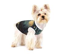 Moon Stars and Planets Small Pet Cotton Vest L Full Print Dog Cat Soft Breathable Elastic Apparel Daily Party Outfit