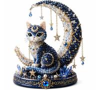 Moon & Stars Series DIY Bead Kit for Beginners, Moon Cat 3D Beaded Kit