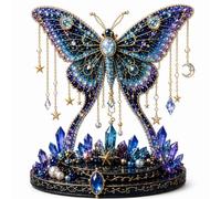 Moon & Stars Series DIY Bead Kit for Beginners, Moon Moth 3D Beaded Kit | Moon Cat Luna Guardian DIY Bead Kit, Tiny 3D Beaded Moon Cat Luna Guardian Craft Kit, Handmade Magical Cat Kit for Beginners