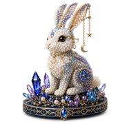 Moon & Stars Series DIY Bead Kit for Beginners, Moon Rabbit 3D Beaded Kit