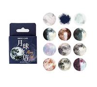 Moon Sticker for Journaling Scrapbooking Planner Diary Albums Letter Decoration Label Sticker 46pacs
