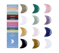 Moon Stones Crystals,12 Piece Natural Gemstone Decor | Energy Balancing Gemstone,for Women Protection Home Christmas Energy Balancing Meditation