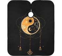 Moon Sun Dream Catcher Tribal Yinyang Barber Cape Adjustable Beard Bib Lightweight Hair Cutting Gown For Barbers Beauty Shops Barbershop 140X168Cm