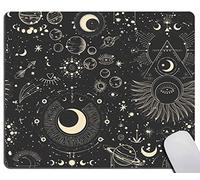 Moon Sun Mouse pad Astronomy Mousepad Planets Office Decor for Women Men Desk Accessories Astrology Stars Mousepad Gift for Coworker, Computer Mouse Pad for Wireless Mouse, 9.5"x7.9"x0.12" Inch