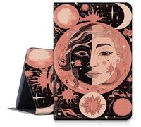Moon Sun Stars Pink Case for iPad 10th Gen 10.9 inch 2022 Release (Model Number: A2696 A2757 A2777), Shockproof PU Leather Folding Stand Case with Auto Sleep/Wake for ipad 10th 2022