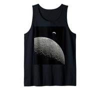 Moon Surface Horizon with Earth in Distance Space View Tank Top