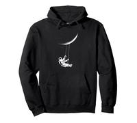 Moon Swing Astronaut - Space Man Swinging from the Moon Pullover Hoodie