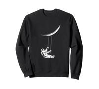 Moon Swing Astronaut - Space Man Swinging from the Moon Sweatshirt