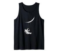 Moon Swing Astronaut - Space Man Swinging from the Moon Tank Top