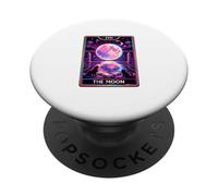Moon Tarot Card Mystic Night Sky Cat Dog Lunar Magic PopSockets Adhesive PopGrip