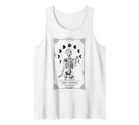 Moon Tarot Card Skeleton Queen Vintage Gothic Halloween Tank Top