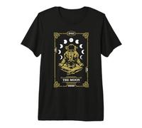 Moon Tarot Card Yoga Astronaut Zen Meditation Lotus Pose Premium T-Shirt