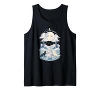 Moon Tarot Wolves Celestial Mystic Watercolor Tank Top