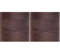 Moon Thread Brown Spun Polyester Sewing Thread - 1000M (Pack of 2)