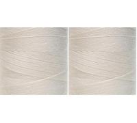 Moon Thread Cream Spun Polyester Sewing Thread - 1000M (Pack of 2)