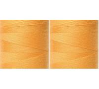 Moon Thread Lt Orange Spun Polyester Sewing Thread - 1000M (Pack of 2)