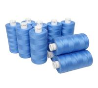 Moon Thread M023210 Mid Blue Spun Polyester Sewing Thread - 1000M