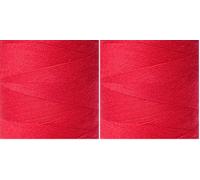Moon Thread Red Spun Polyester Sewing Thread - 1000M (Pack of 2)