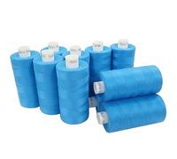 Moon Thread Turquoise Spun Polyester Sewing Thread - 1000M, Set of 10