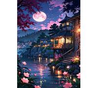 Moon Town Flowers 100 Piece Jigsaw Puzzle for Adults, Creativity, Challenging and Difficult Puzzle, Brain Teaser Puzzles for Adults 100 Pieces for The Whole for Women, Men