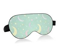 Moon Travel Essential Sleeping Eye Cover with Elastic Adjustable Band Blackout Cozy Eye mask Cover Public Transportation
