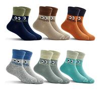 Moon Tree Big Boys Cotton Crew Socks Kids Seamless Sports Socks Quarter Socks 6 Pairs Size 12-3 Junior/10-13 Years