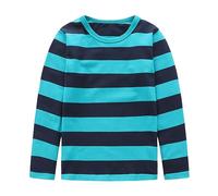 Moon Tree Big Boys Striped Shirt Kids Cotton T-Shirts Long Sleeve Top Black and Green 10T/ 9-10 Years