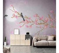 Moon Tree Branches Flowers Flying Birds Art 3D Wallpaper Luxury Home Dining Decor Paste Sofa Living Room The Wall for Bedroom Mural-300cm×210cm