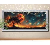 Moon,Tree Diamond Painting Kits,5D DIY Diamond Art Kits for Adults,Full Drill Gem Embroidery Arts Crafts Painting Pictures by Numbers (100x200cm),Diamond Art for Kids Gifts Home Wall Decor 58Y-7364