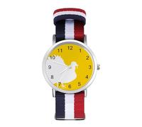 Moon Turkey Sport Watch for Men Women Nylon Strap Wrist Watch Analog Quartz Watch