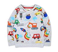 Moon Under the Bridge Boys' Cotton Crewneck Sweatshirt Jumper Cars 3-4 Years