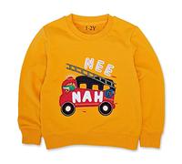 Moon Under the Bridge Boys' Cotton Crewneck Sweatshirt Jumper Fire Engine 1-2 Years
