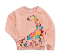 Moon Under the Bridge Girls' Cotton Crewneck Sweatshirt Jumper T-shirt Pink Diplodocus 5-6 Years