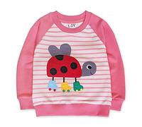 Moon Under the Bridge Girls' Cotton Crewneck Sweatshirt Jumper T-shirt Pink Ladybird 4-5 Years