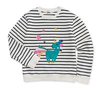 Moon Under the Bridge Girls' Cotton Crewneck Sweatshirt Jumper T-shirt Stripy Unicorn 1-2 Years