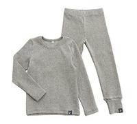 Moon Under the Bridge Kids' Long Sleeve Soft Comfy Cotton Pyjamas for Boys and Girls Grey