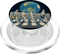 Moon Walking Astronauts in Space Abbey Crossing on the moon PopSockets PopGrip for MagSafe