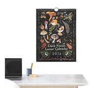 Moon Wall Calendar Dark - 2024 Dark Moon Calendar Wall Decoration | Moon Calendar 2024 Dark | Wall Calendar, Art Monthly Moon Calendar for Home, Art, Home Decoration